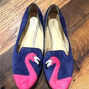 C Wonder Flamingo suede loafers 9.5